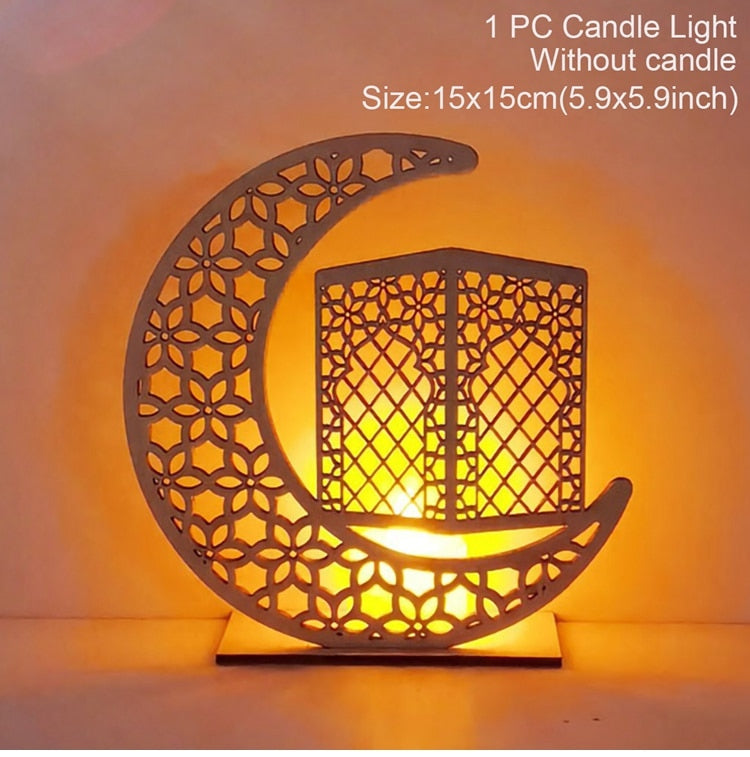 HUIRAN Wooden Candle Holder - Decoration For Home