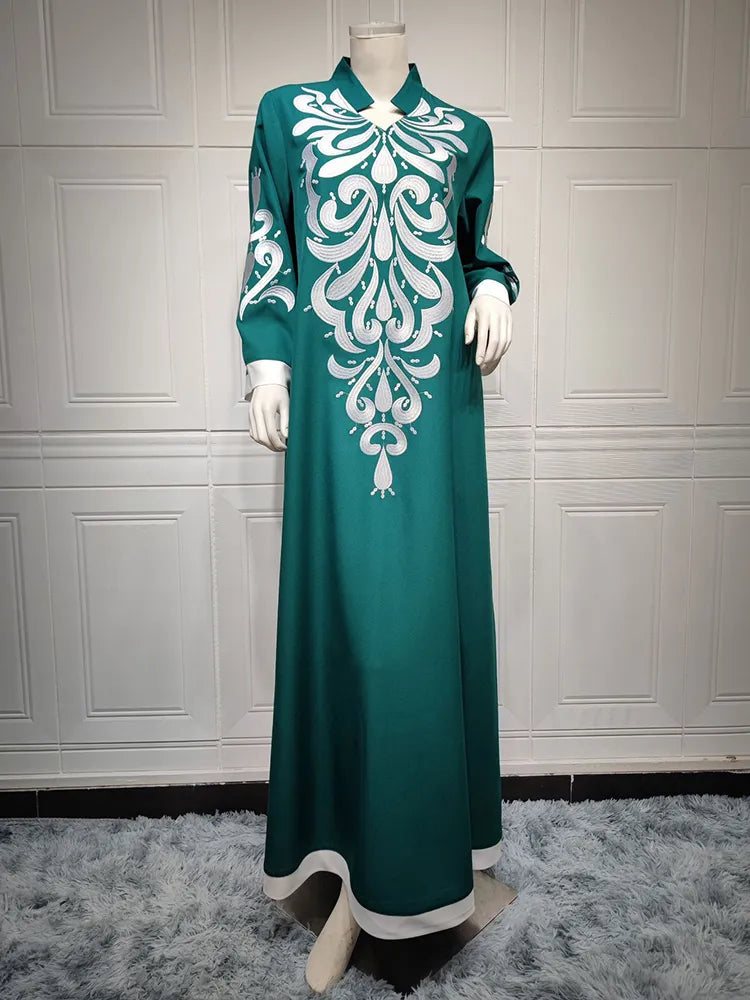 Eid Embroidery Women Kaftan Dress