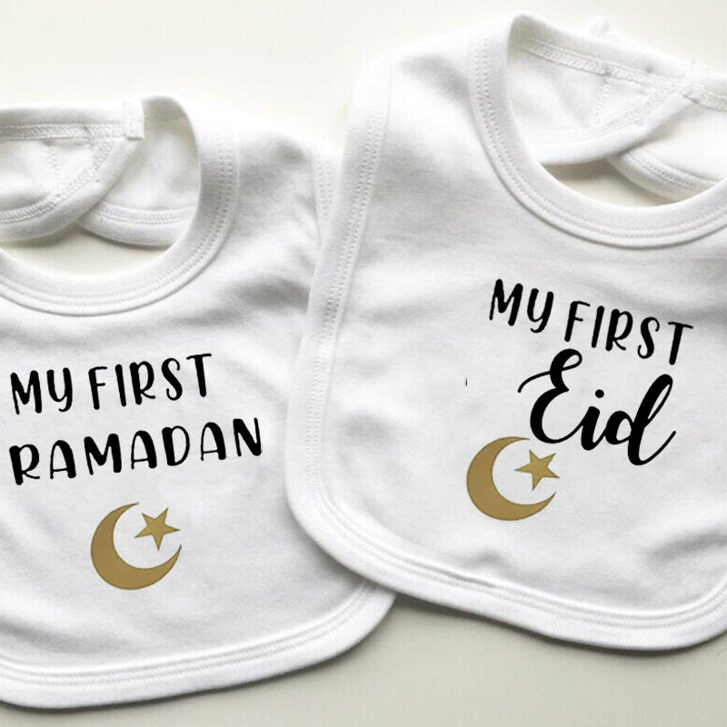 My First Ramadan Eid Mubarak Baby Boy Girl Bib